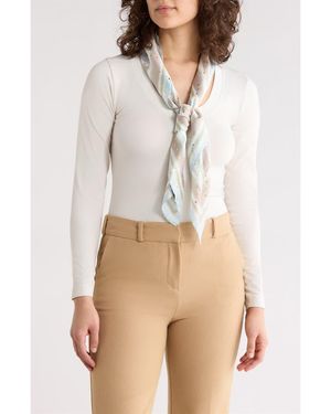 Steve Madden Sandy Satin Square Scarf - White