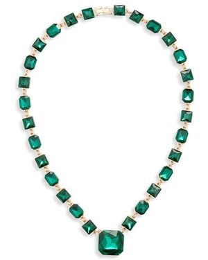 Tasha Crystal Statement Collar Necklace - Green