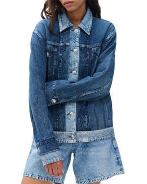 Rag & Bone Rb Miramar Terry Trucker Jacket - Blue