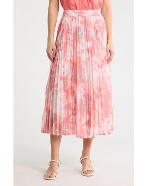 BOSS Vlissole Pleated Midi Skirt - Pink