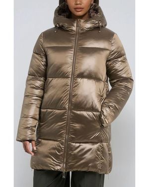 Noize Alicia Water Resistant Hooded Parka Puffer Jacket - Natural