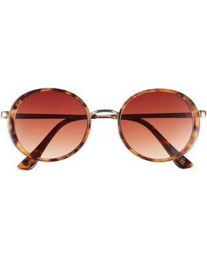 Vince Camuto 50Mm Gradient Round Sunglasses - Brown