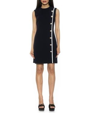 Alexia Admor Stripe Detail Sleeveless Shift Dress - Black
