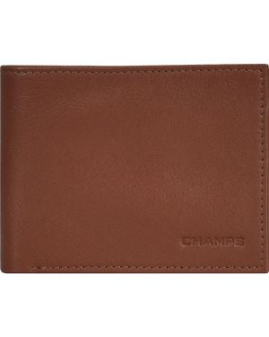 CHAMPS Onyx Id Flap Leather Bifold Wallet - Brown
