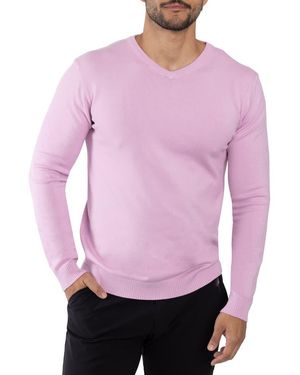 Xray Jeans Ribbed V-Neck Sweater - Purple