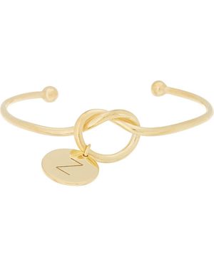 Meshmerise Love Knot Initial Bracelet - Metallic