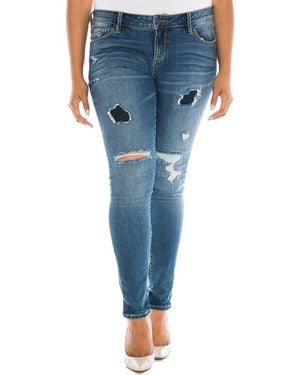Slink Jeans Ripped Skinny Jeans - Blue