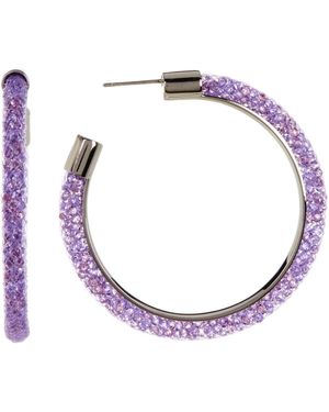 Swarovski Stardust Hoop Earrings - Purple