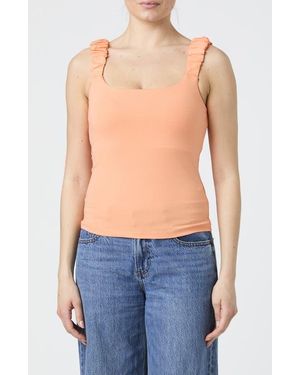French Connection Rallie Ruched Strap Tank - Blue