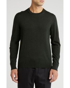 Vince Crew Neck Merino Wool Sweater - Black