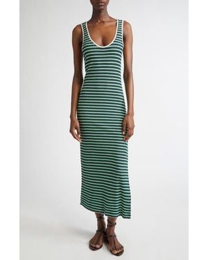 Ramy Brook Everest Stripe Knit Dress - Green