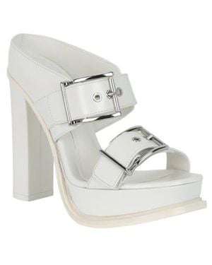 McQueen Boxcar Slide Sandal - White
