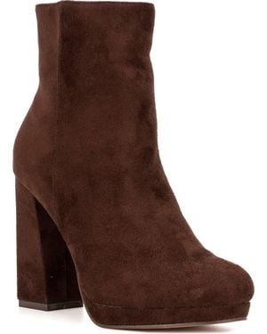 Olivia Miller Fran Block Heel Bootie - Brown