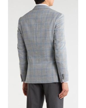 Original Penguin Plaid Two-Button Sport Coat - Blue