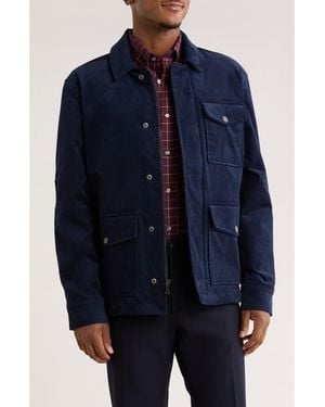 Brooks Brothers Military Corduroy Shirt Jacket - Blue