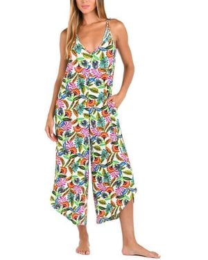 Sunshine 79 Jungle Crop Wide Leg Cover-Up Jumpsuit - Multicolor