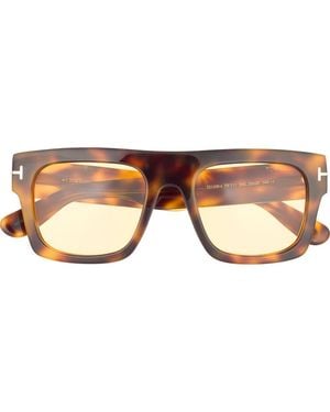 Tom Ford 53Mm Square Sunglasses - Brown