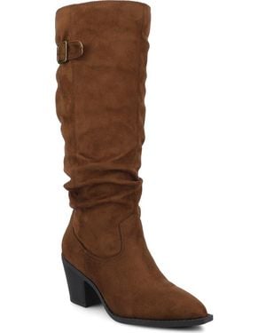 Journee Collection Kaleah Extra Wide Calf Boot - Brown