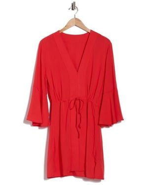 Maaji Joy Cover-Up Caftan Minidress - Red