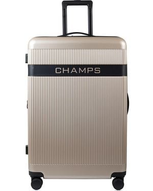 CHAMPS Onyx Ii Medium Checked Hardside Spinner Luggage - Gray