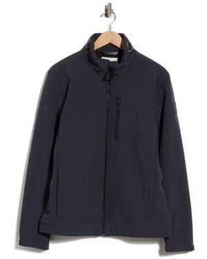 Calvin Klein Stand Collar Soft Shell Jacket - Blue