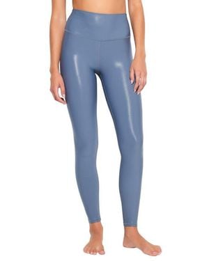 Spiritual Gangster Lotus High Gloss 7/8 Leggings - Blue