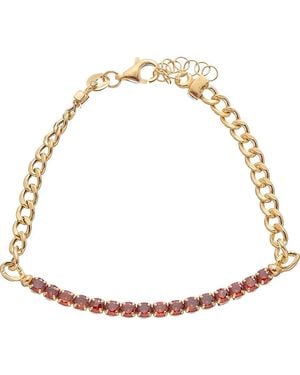 Meshmerise Cubic Zirconia Chain Bracelet - Metallic