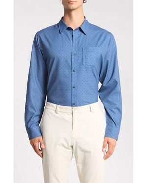Travis Mathew Best Spot Button-Up Shirt - Blue