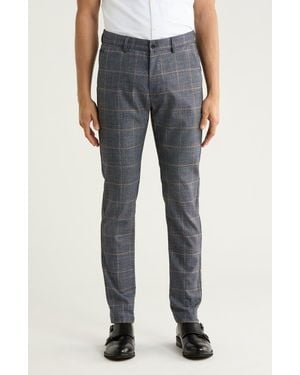 T.R. Premium Plaid Straight Leg Pants - Blue