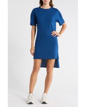 Go Couture High-Low Tunic Top - Blue