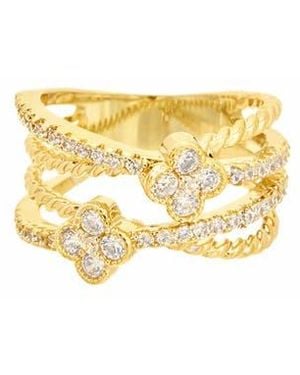 Juvell Cubic Zirconia Multiband Ring - Metallic