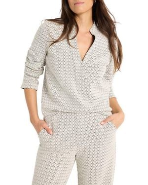 NIC+ZOE Subtle Swirl Top - Gray