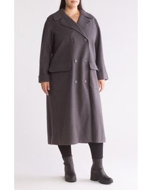 Max Studio Double Breasted Coat - Brown