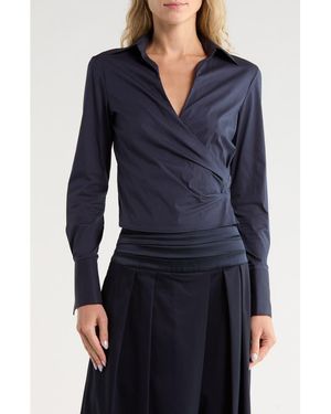 Twp All Wrapped Up Wool Top - Blue