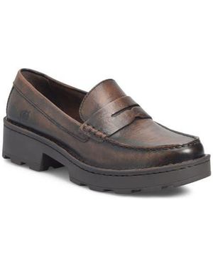 Børn Carrera Platform Penny Loafer - Gray