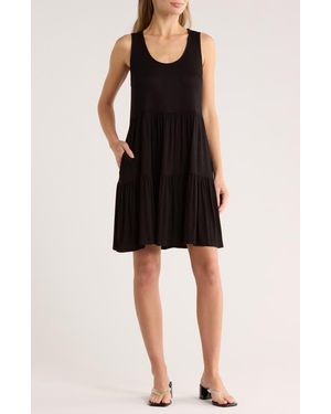 Matty M Sleeveless Tiered Dress - Black
