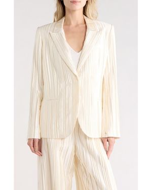 Twp Next Pleated Silk Blazer - Natural