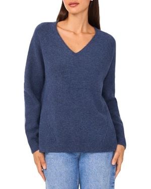Halogen® V-Neck Sweater - Blue