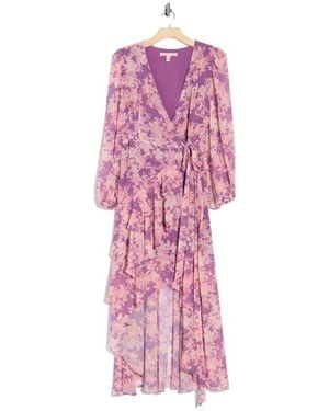 Hutch Sadey Long Sleeve Wrap Dress - Pink