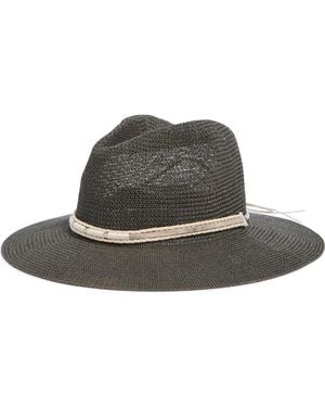 Nordstrom Rack Sparkle Trim Panama Hat - Black