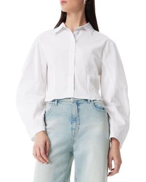 Robert Rodriguez Kelly Barrel Sleeve Button-Up Shirt - White