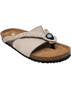GAAHUU Braided Slide Sandal - Brown