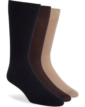 Lorenzo Uomo 3-Pack Dress Socks - Blue