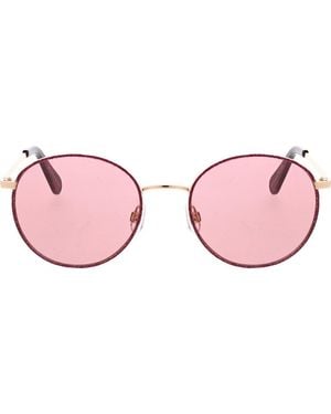 BCBGeneration 50Mm Glitter Rim Round Sunglasses - Pink