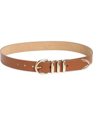 Cole Haan Beveled Buckle Belt - White