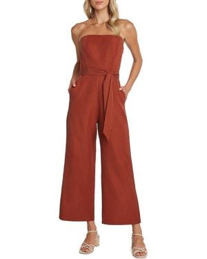 Matty M Ryan Strapless Jumpsuit - Red