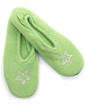 Portolano Rhinestone Star Slipper - Green