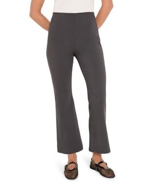 NIC+ZOE Berkeley Wonderstretch Pull-On High Waist Slim Ankle Flare Pants - Black
