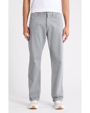 Mavi Zach Straight Leg Twill Pants - Gray