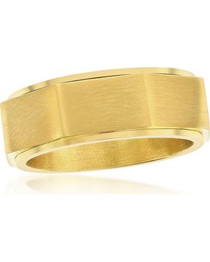 Metallo Geometric Spinner Ring - Yellow